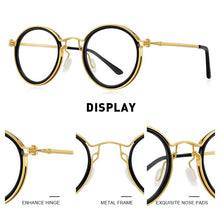Carica l&#39;immagine nel visualizzatore di Gallery, MERRYS DESIGN Men Steampunk Glasses Frame Popular Women Retro Round Eye Frames For Men Women Titanium Frame S2404