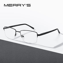 Carica l&#39;immagine nel visualizzatore di Gallery, MERRYS DESIGN Men Titanium Alloy Glasses Frame Business Style Half Frames Ultralight Myopia Prescription Eyeglasses S2188