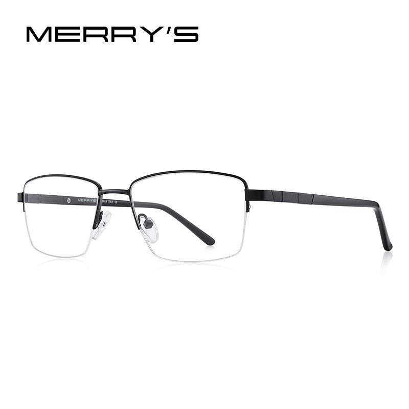 MERRYS DESIGN Men Titanium Alloy Glasses Frame Business Style Half Frames Ultralight Myopia Prescription Eyeglasses S2188