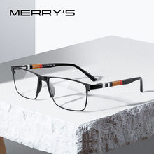 Load image into Gallery viewer, MERRYS DESIGN Men Titanium Alloy Glasses Frame Business Style Male Square Acetate Legs Myopia Prescription Eyeglasses S2253