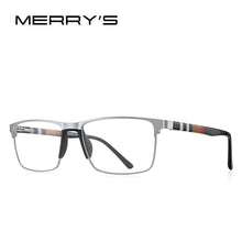 Load image into Gallery viewer, MERRYS DESIGN Men Titanium Alloy Glasses Frame Business Style Male Square Acetate Legs Myopia Prescription Eyeglasses S2253