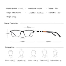 Load image into Gallery viewer, MERRYS DESIGN Men Titanium Alloy Glasses Frame Business Style Male Square Acetate Legs Myopia Prescription Eyeglasses S2253