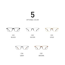 Load image into Gallery viewer, MERRYS DESIGN Men Titanium Alloy Glasses Frame Business Style Male Square Acetate Legs Myopia Prescription Eyeglasses S2253