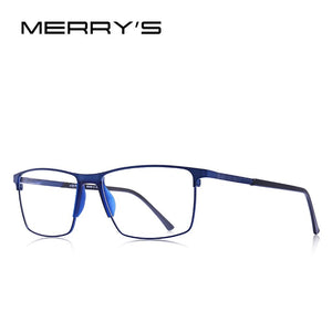 MERRYS DESIGN Men Titanium Alloy Glasses Frame Business Style Male Square Ultralight Eye Myopia Prescription Eyeglasses S2170