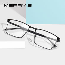 Carica l&#39;immagine nel visualizzatore di Gallery, MERRYS DESIGN Men Titanium Alloy Glasses Frame Business Style Male Square Ultralight Eye Myopia Prescription Eyeglasses S2057