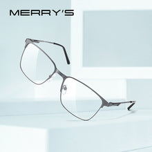 Carica l&#39;immagine nel visualizzatore di Gallery, MERRYS DESIGN Uomo Occhiali in lega di titanio Telaio Business Style Quadrato maschile Ultralight Eye Miopia Occhiali da vista S2179