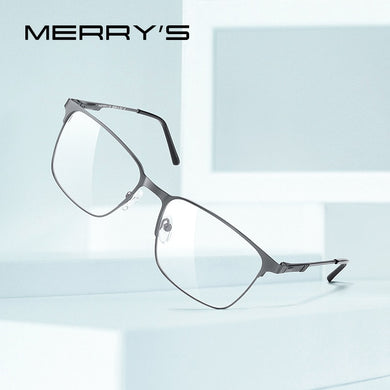 MERRYS DESIGN Uomo Occhiali in lega di titanio Telaio Business Style Quadrato maschile Ultralight Eye Miopia Occhiali da vista S2179