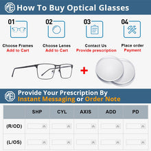 Carica l&#39;immagine nel visualizzatore di Gallery, MERRYS DESIGN Men Titanium Alloy Glasses Frame Business Style Male Square Ultralight Eye Myopia Prescription Eyeglasses S2057