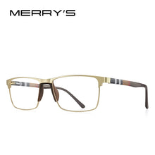 Carica l&#39;immagine nel visualizzatore di Gallery, MERRYS DESIGN Men Titanium Alloy Glasses Frame Male Square Ultralight Eye Myopia Prescription Eyeglasses S2001