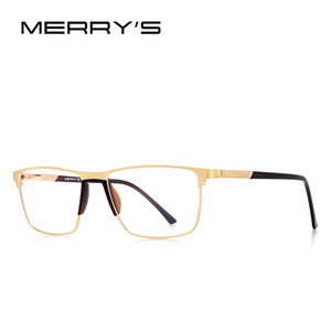 MERRYS DESIGN Men Titanium Alloy Glasses Frame  Male Square Ultralight Eye Myopia Prescription Eyeglasses S2001