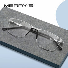 Carica l&#39;immagine nel visualizzatore di Gallery, MERRYS DESIGN Men Titanium Alloy Glasses Frame Male Square Ultralight Eye Myopia Prescription Eyeglasses S2001