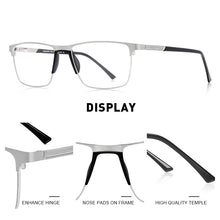 Carica l&#39;immagine nel visualizzatore di Gallery, MERRYS DESIGN Men Titanium Alloy Glasses Frame Male Square Ultralight Eye Myopia Prescription Eyeglasses S2001