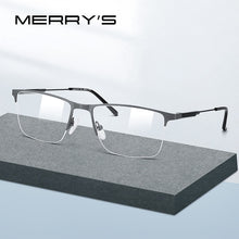 Carica l&#39;immagine nel visualizzatore di Gallery, MERRYS DESIGN Men Titanium Alloy Glasses Frame Half Optical Frame Myopia Prescription Optical Eyewear S2176