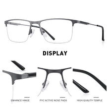 Carica l&#39;immagine nel visualizzatore di Gallery, MERRYS DESIGN Men Titanium Alloy Glasses Frame Half Optical Frame Myopia Prescription Optical Eyewear S2176