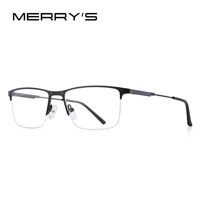 MERRYS DESIGN Men Titanium Alloy Glasses Frame Half Optical Frame Myopia Prescription Optical Eyewear S2176