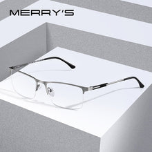 Carica l&#39;immagine nel visualizzatore di Gallery, MERRYS DESIGN Men Titanium Alloy Glasses Frame Male Square Eye Myopia Prescription Eyeglasses Male Half Optical S2064