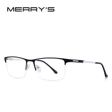 Carica l&#39;immagine nel visualizzatore di Gallery, MERRYS DESIGN Men Titanium Alloy Glasses Frame Male Square Eye Myopia Prescription Eyeglasses Male Half Optical S2064
