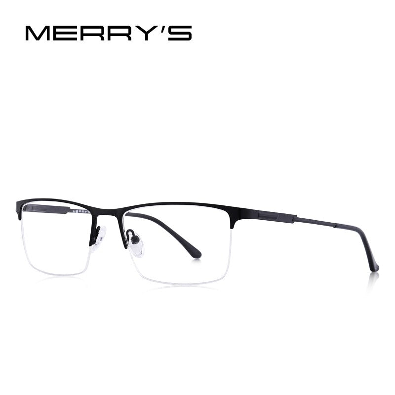 MERRYS DESIGN Men Titanium Alloy Glasses Frame Male Square Eye Myopia Prescription Eyeglasses Male Half Optical S2064