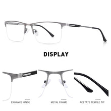 Carica l&#39;immagine nel visualizzatore di Gallery, MERRYS DESIGN Men Titanium Alloy Glasses Frame Male Square Eye Myopia Prescription Eyeglasses Male Half Optical S2064