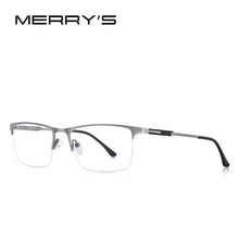 Carica l&#39;immagine nel visualizzatore di Gallery, MERRYS DESIGN Men Titanium Alloy Glasses Frame Male Square Eye Myopia Prescription Eyeglasses Male Half Optical S2064