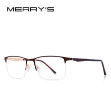 Carica l&#39;immagine nel visualizzatore di Gallery, MERRYS DESIGN Uomini Occhiali In Lega di Titanio Telaio Maschio Quadrato Metà Ottico Ultraleggero Occhio Miopia Occhiali Da Vista S2059