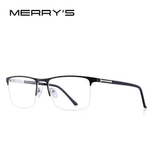 Carica l&#39;immagine nel visualizzatore di Gallery, MERRYS DESIGN Men Titanium Alloy Glasses Frame Male Square Ultralight Eye Myopia Prescription Eyeglasses Male Half Optical S2031