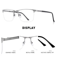 Carica l&#39;immagine nel visualizzatore di Gallery, MERRYS DESIGN Men Titanium Alloy Glasses Frame Male Square Ultralight Eye Myopia Prescription Eyeglasses Male Half Optical S2031