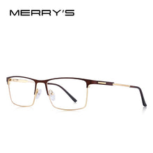 Carica l&#39;immagine nel visualizzatore di Gallery, MERRYS DESIGN Men Titanium Alloy Glasses Frame Male Square Ultralight Eye Myopia Prescription Eyeglasses Male Half Optical S2047