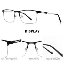 Carica l&#39;immagine nel visualizzatore di Gallery, MERRYS DESIGN Men Titanium Alloy Glasses Frame Male Square Ultralight Eye Myopia Prescription Eyeglasses Male Half Optical S2047
