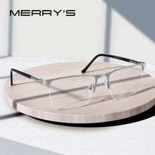 Carica l&#39;immagine nel visualizzatore di Gallery, MERRYS DESIGN Men Titanium Alloy Glasses Frame Male Square Ultralight Eye Myopia Prescription Eyeglasses Male Half Optical S2031