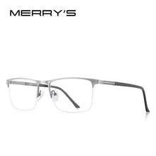Carica l&#39;immagine nel visualizzatore di Gallery, MERRYS DESIGN Men Titanium Alloy Glasses Frame Male Square Ultralight Eye Myopia Prescription Eyeglasses Male Half Optical S2031