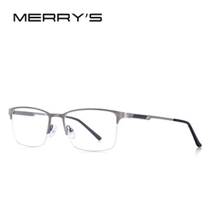 MERRYS DESIGN Men Titanium Alloy Glasses Frame Male Square Ultralight Eye Myopia Prescription Eyeglasses Male Half S2125