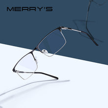Carica l&#39;immagine nel visualizzatore di Gallery, MERRYS DESIGN Men Titanium Alloy Glasses Frame Male Square Ultralight Eye Myopia Prescription Eyeglasses Male Half Optical S2047