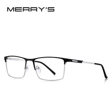 Carica l&#39;immagine nel visualizzatore di Gallery, MERRYS DESIGN Men Titanium Alloy Glasses Frame Male Square Ultralight Eye Myopia Prescription Eyeglasses Male Half Optical S2047