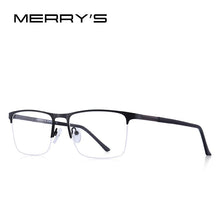 Carica l&#39;immagine nel visualizzatore di Gallery, MERRYS DESIGN Men Titanium Alloy Glasses Frame Male Square Ultralight Eye Myopia Prescription Eyeglasses Male Half Optical S2031