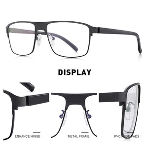 MERRYS DESIGN Men Titanium Alloy Glasses Frame Male Square Ultralight Eye Myopia Prescription Eyeglasses TR90 Legs S2002