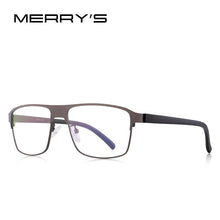 Load image into Gallery viewer, MERRYS DESIGN Men Titanium Alloy Glasses Frame Male Square Ultralight Eye Myopia Prescription Eyeglasses TR90 Legs S2002