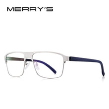 Load image into Gallery viewer, MERRYS DESIGN Men Titanium Alloy Glasses Frame Male Square Ultralight Eye Myopia Prescription Eyeglasses TR90 Legs S2002