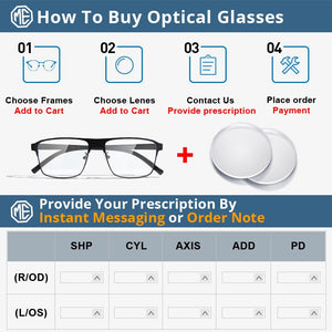MERRYS DESIGN Men Titanium Alloy Glasses Frame Male Square Ultralight Eye Myopia Prescription Eyeglasses TR90 Legs S2002