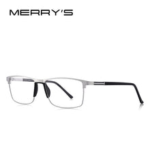 Carica l&#39;immagine nel visualizzatore di Gallery, MERRYS DESIGN Men Titanium Alloy Glasses Frame Male Square Ultralight Eye Myopia Prescription Eyeglasses TR90 Nose Pads S2036