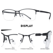 Carica l&#39;immagine nel visualizzatore di Gallery, MERRYS DESIGN Men Titanium Alloy Glasses Frame Myopia Prescription Eyeglasses Business Optical Frame TR90 Legs S2204