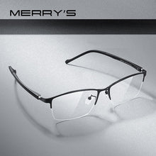 Carica l&#39;immagine nel visualizzatore di Gallery, MERRYS DESIGN Men Titanium Alloy Glasses Frame Myopia Prescription Eyeglasses Business Optical Frame TR90 Legs S2204