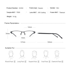 Carica l&#39;immagine nel visualizzatore di Gallery, MERRYS DESIGN Men Titanium Alloy Glasses Frame Myopia Prescription Eyeglasses Business Optical Frame TR90 Legs S2204