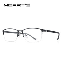 Carica l&#39;immagine nel visualizzatore di Gallery, MERRYS DESIGN Men Titanium Alloy Glasses Frame Myopia Prescription Eyeglasses Business Optical Frame TR90 Legs S2204