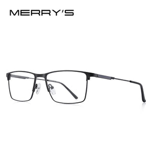 MERRYS DESIGN Men Titanium Alloy Glasses Frame Myopia Prescription Eyeglasses Optical Frame Business Style S2177