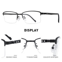 Carica l&#39;immagine nel visualizzatore di Gallery, MERRYS DESIGN Men Titanium Alloy Glasses Frame Prescription Eyeglasses TR90 Legs Business Style Half Optical Frame S2207