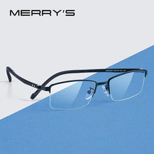 Carica l&#39;immagine nel visualizzatore di Gallery, MERRYS DESIGN Men Titanium Alloy Glasses Frame Prescription Eyeglasses TR90 Legs Business Style Half Optical Frame S2207
