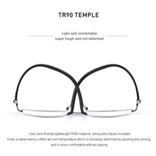 Carica l&#39;immagine nel visualizzatore di Gallery, MERRYS DESIGN Men Titanium Alloy Glasses Frame Prescription Eyeglasses TR90 Legs Business Style Half Optical Frame S2207