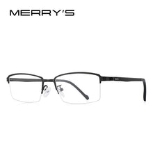 Carica l&#39;immagine nel visualizzatore di Gallery, MERRYS DESIGN Men Titanium Alloy Glasses Frame Prescription Eyeglasses TR90 Legs Business Style Half Optical Frame S2207