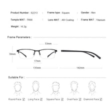 Load image into Gallery viewer, MERRYS DESIGN Men Titanium Alloy Glasses Frame TR90 Legs Business Myopia Prescription Eyeglasses Half Optical Frame S2213